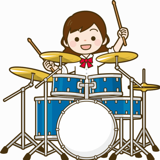 ドラムを叩く女の子